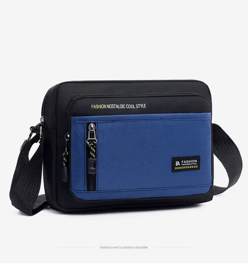 Men's Foreign Trade Casual Shoulder Bag Green Black — feature 11