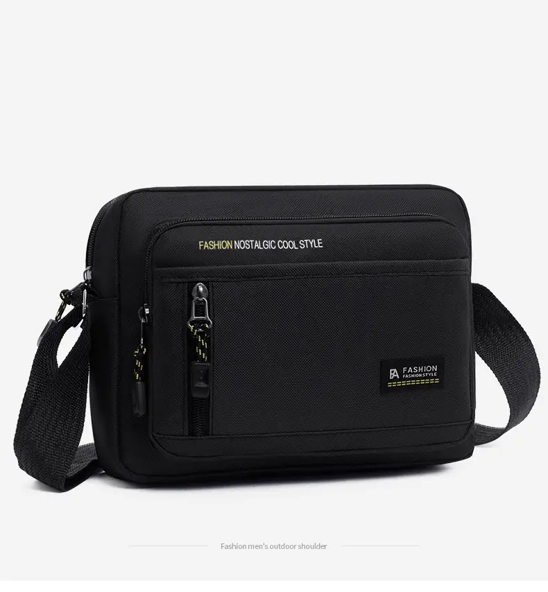 Men's Foreign Trade Casual Shoulder Bag Green Black — feature 12