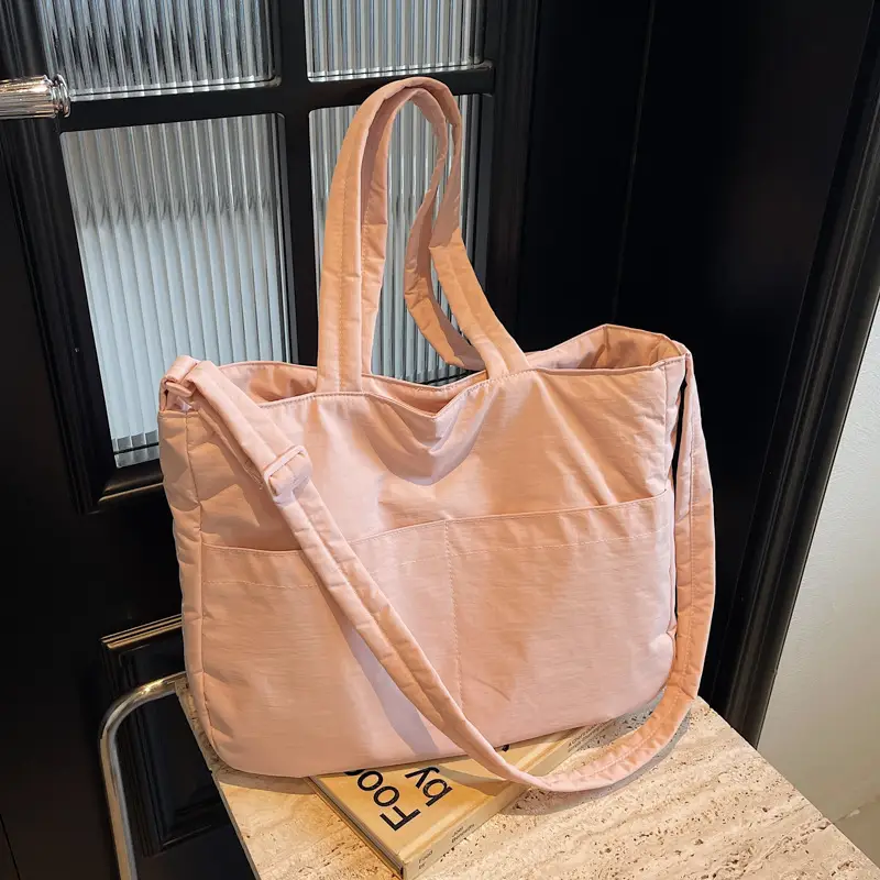 Black Polyester Tote Bag with Handles - Image 9