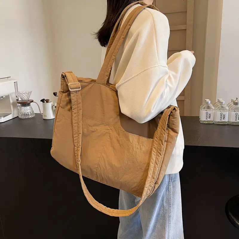 Black Polyester Tote Bag with Handles - Image 11