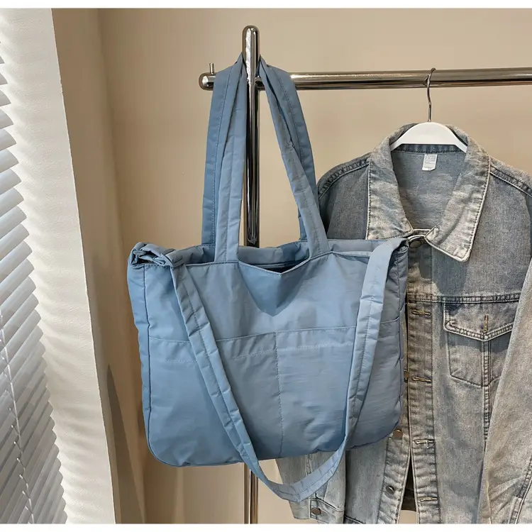 Black Polyester Tote Bag with Handles — feature 19