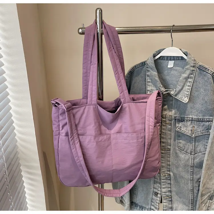 Black Polyester Tote Bag with Handles — feature 23