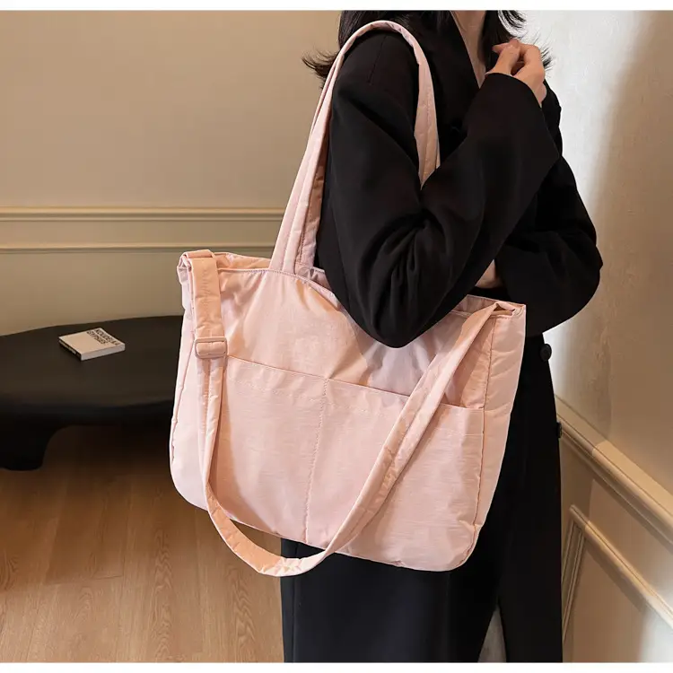 Black Polyester Tote Bag with Handles — feature 31