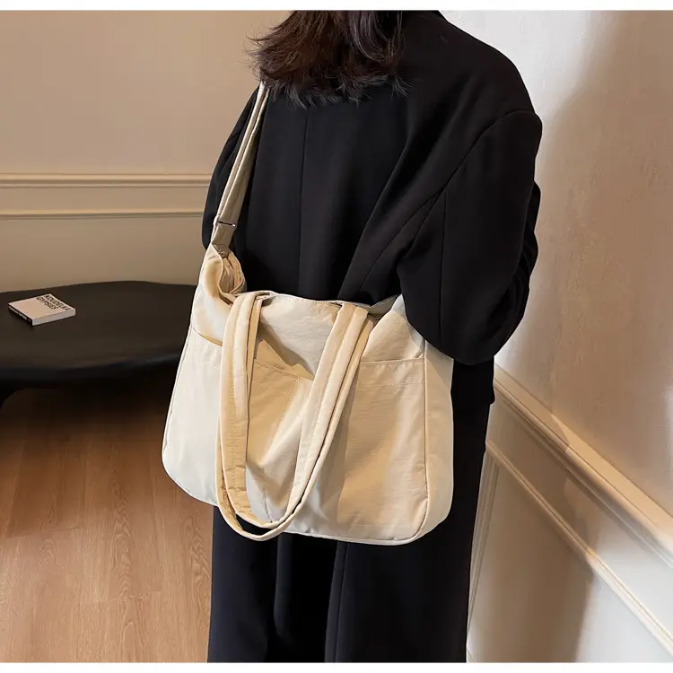 Black Polyester Tote Bag with Handles — feature 35