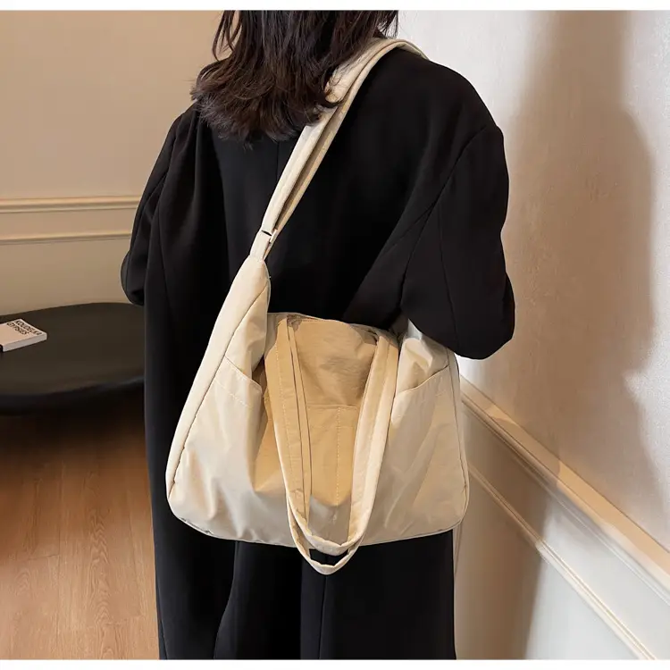 Black Polyester Tote Bag with Handles — feature 36