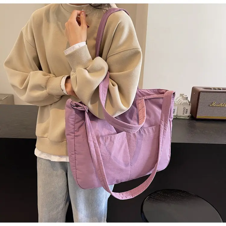 Black Polyester Tote Bag with Handles — feature 47