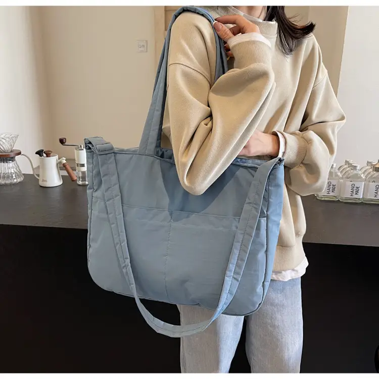 Black Polyester Tote Bag with Handles — feature 49