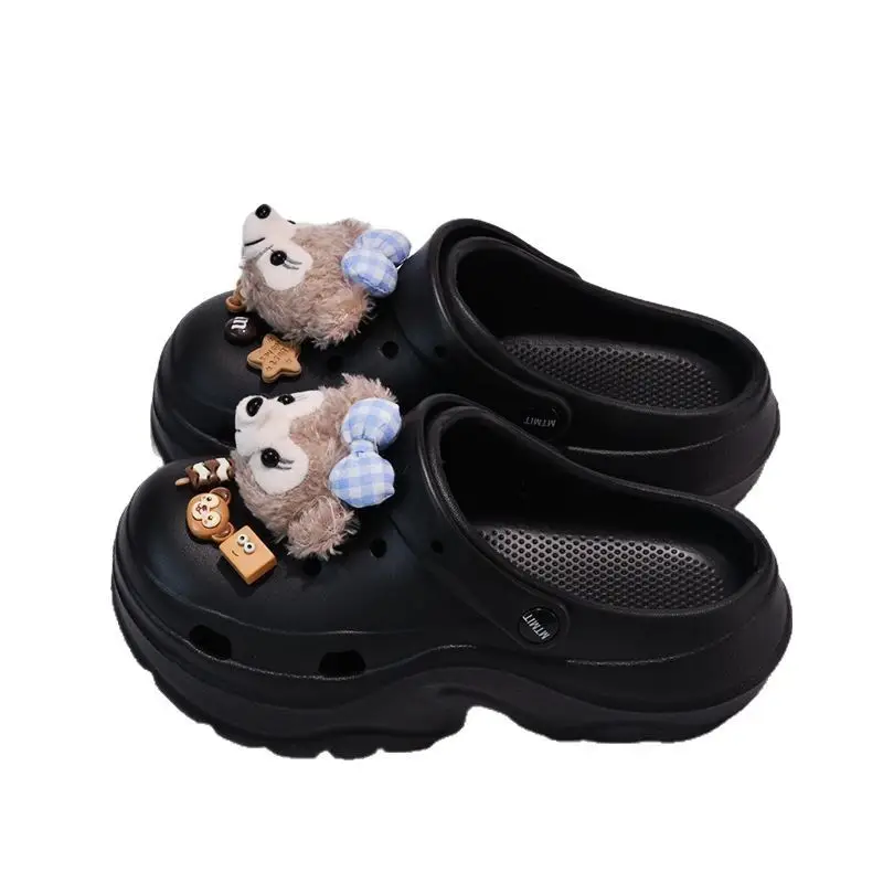 Women's 2025 Blue Bear Croc Sandals with Thick Sole - Image 53