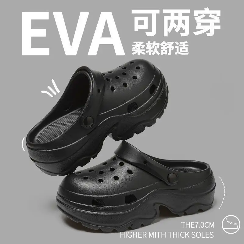 Women's 2025 Blue Bear Croc Sandals with Thick Sole - Image 2