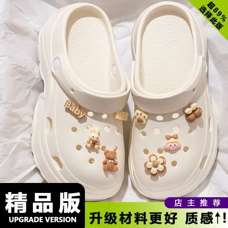 Women's 2025 Blue Bear Croc Sandals with Thick Sole - Image 37