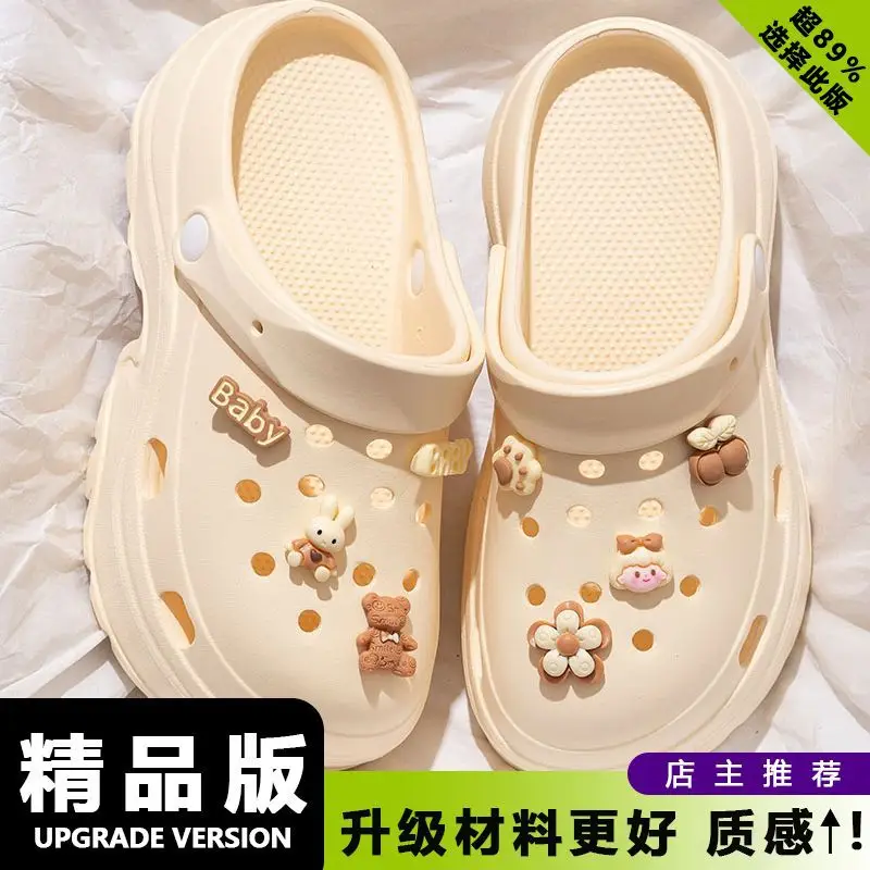 Women's 2025 Blue Bear Croc Sandals with Thick Sole - Image 38