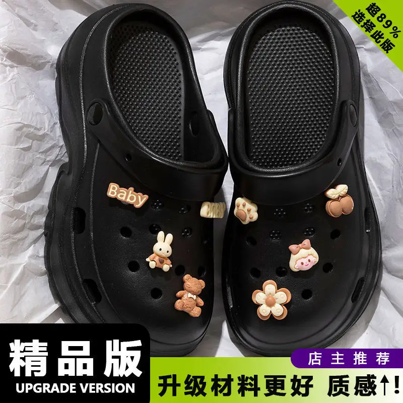 Women's 2025 Blue Bear Croc Sandals with Thick Sole - Image 39