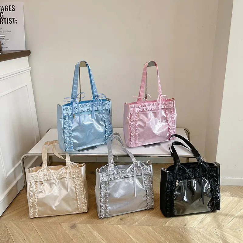 Silver Lace Shoulder Bag Large Capacity Fashion Trend - Image 7
