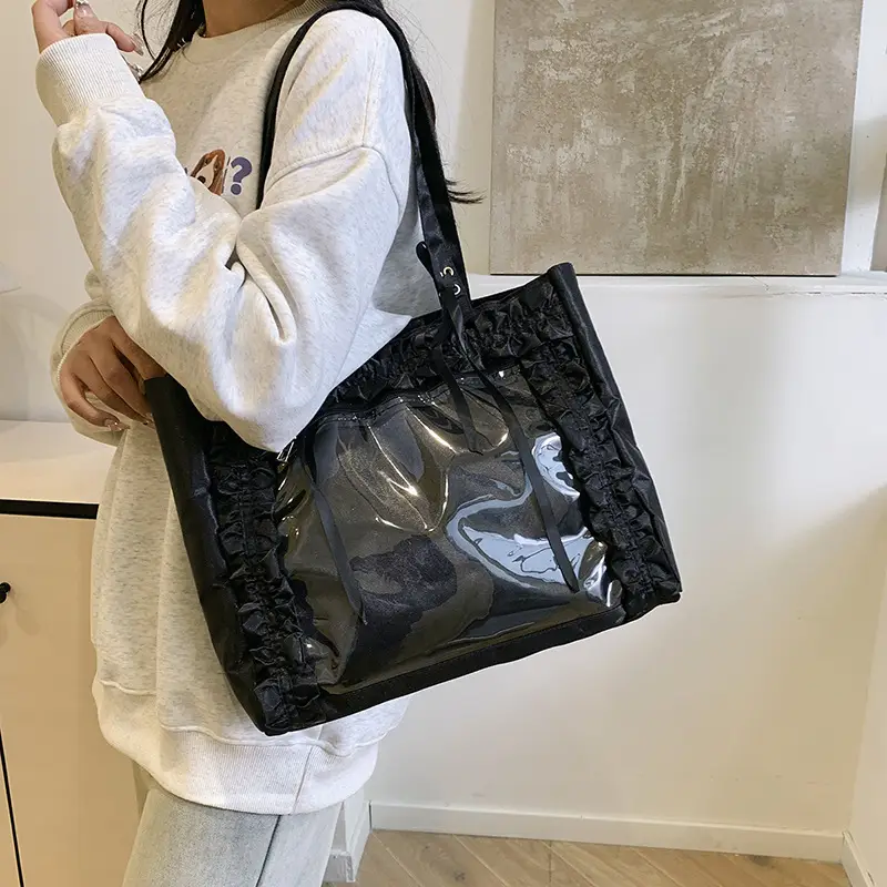 Silver Lace Shoulder Bag Large Capacity Fashion Trend - Image 8