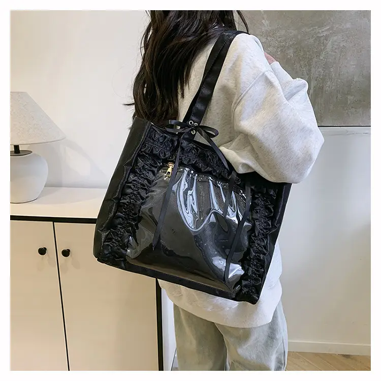 Silver Lace Shoulder Bag Large Capacity Fashion Trend — feature 10