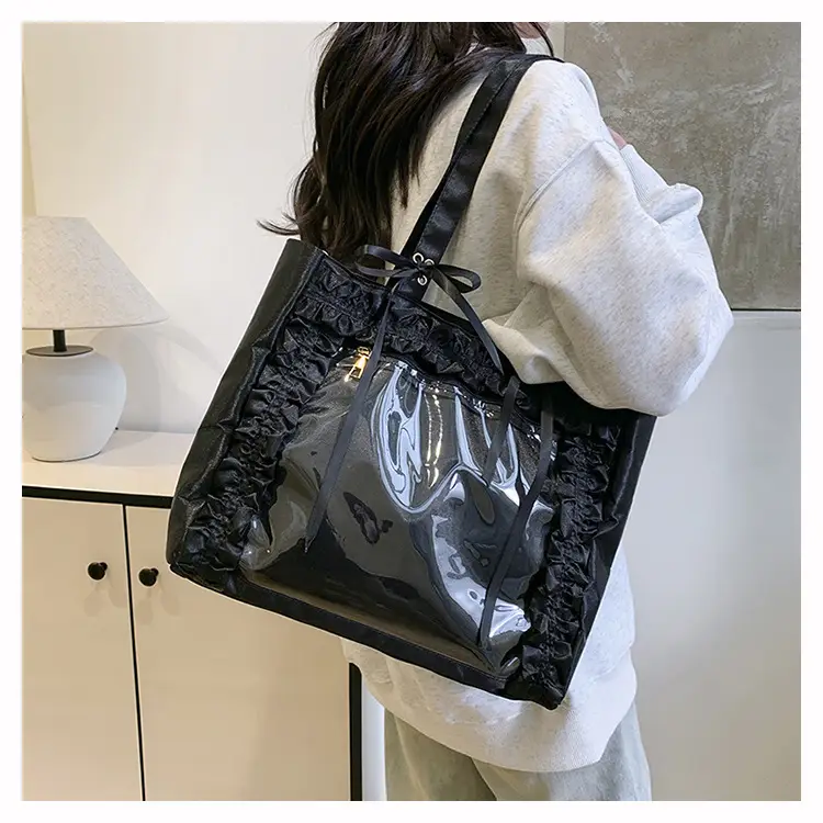 Silver Lace Shoulder Bag Large Capacity Fashion Trend — feature 11
