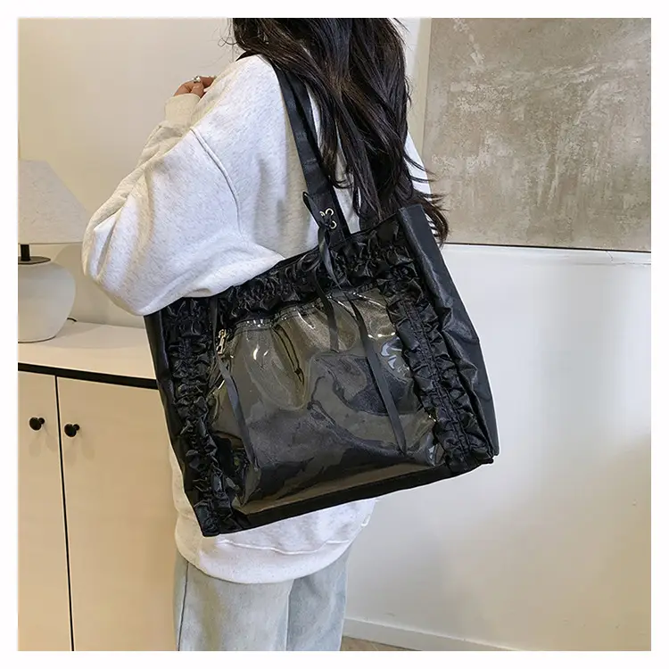 Silver Lace Shoulder Bag Large Capacity Fashion Trend — feature 12
