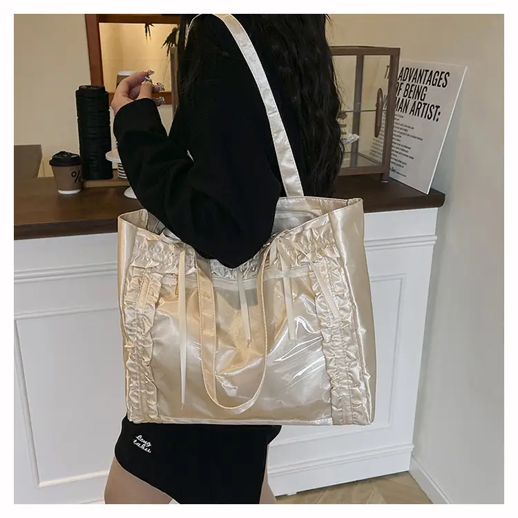 Silver Lace Shoulder Bag Large Capacity Fashion Trend — feature 17