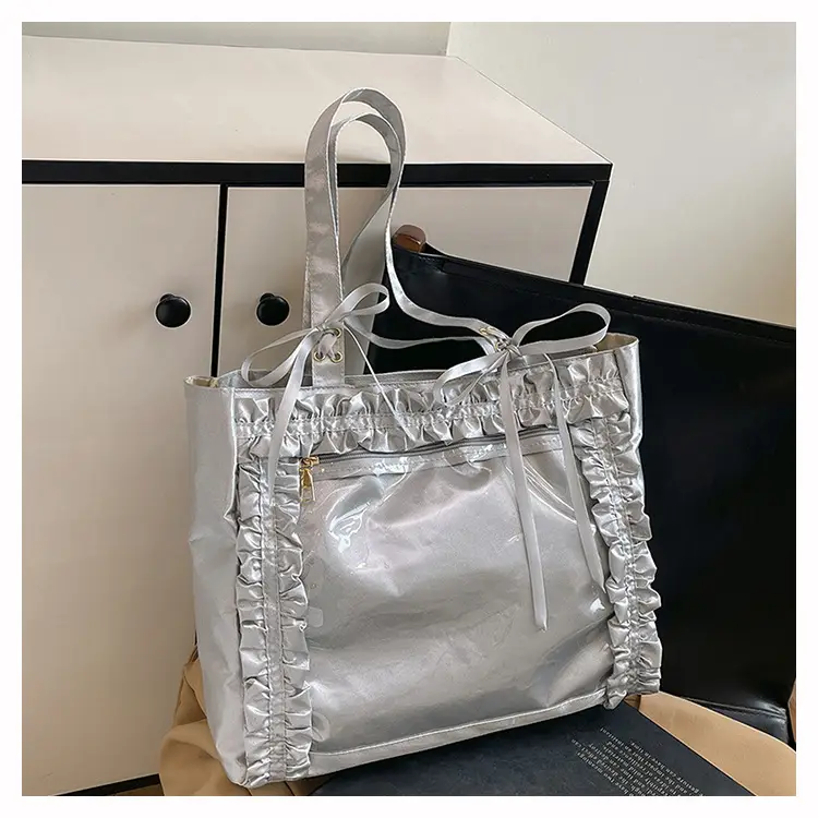 Silver Lace Shoulder Bag Large Capacity Fashion Trend — feature 23