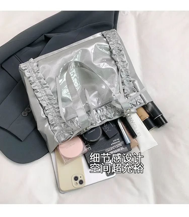 Silver Lace Shoulder Bag Large Capacity Fashion Trend — feature 6