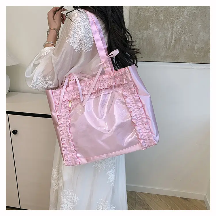 Silver Lace Shoulder Bag Large Capacity Fashion Trend — feature 8