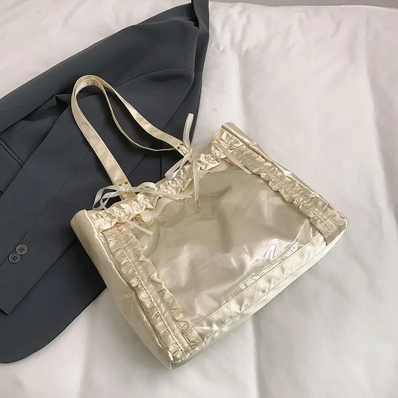 Silver Lace Shoulder Bag Large Capacity Fashion Trend - Image 3