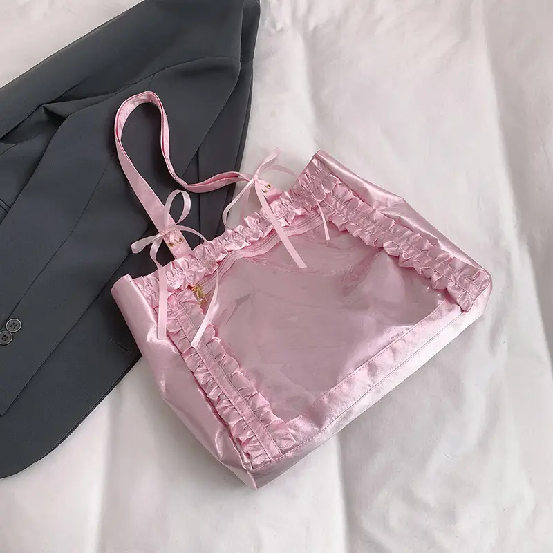 Silver Lace Shoulder Bag Large Capacity Fashion Trend - Image 4