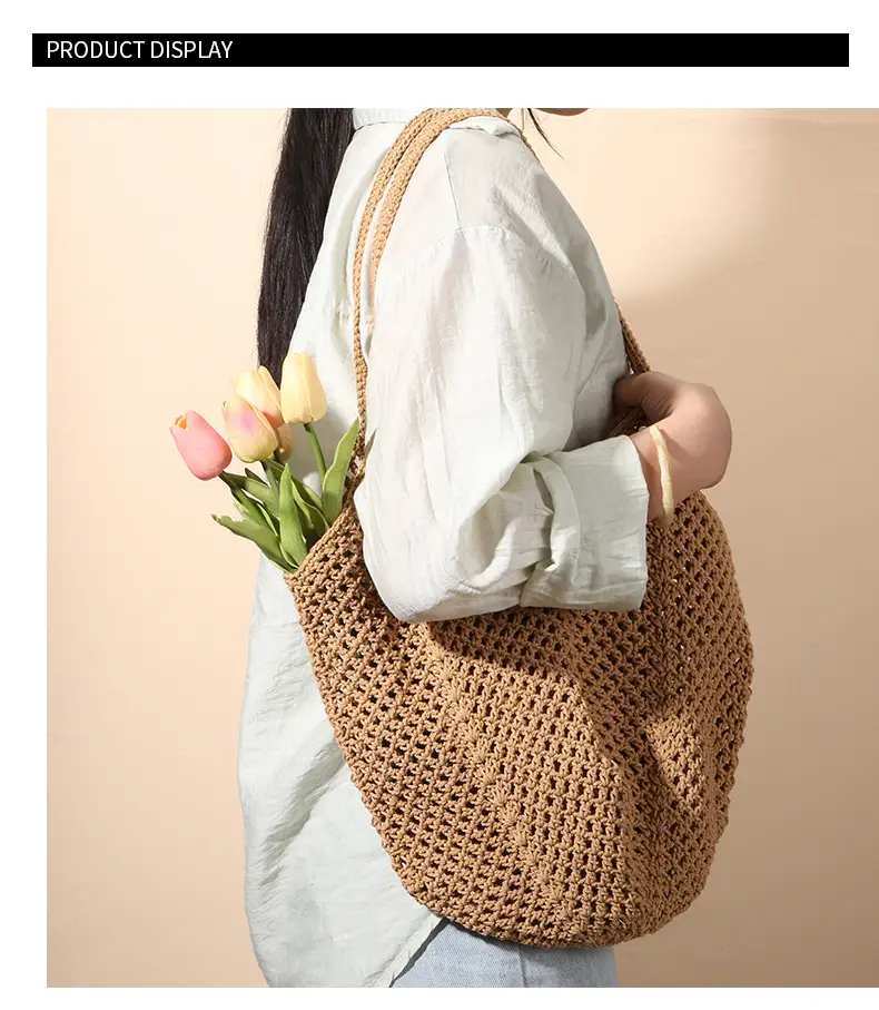 New Hollow Straw Woven Shoulder Bag for Women — feature 9