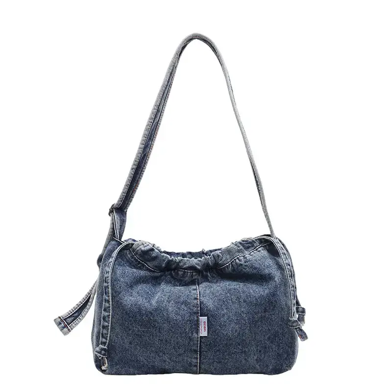 Vintage Denim Crossbody Bag 2025 New Niche Trend Washed Women's Bag - Image 2