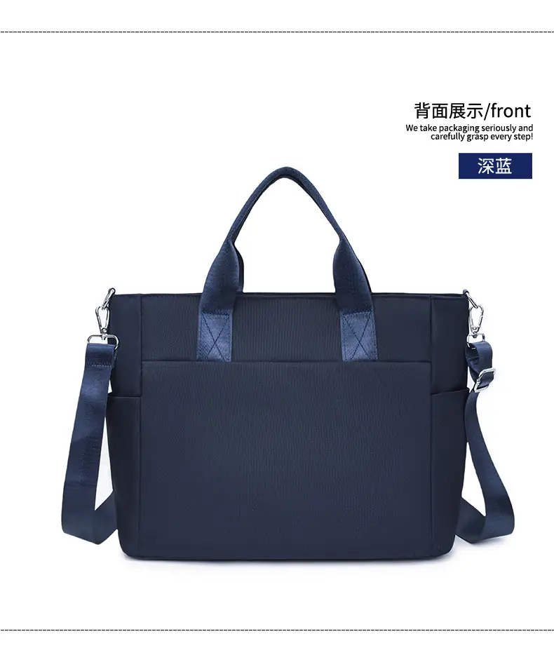 Men's Navy Blue Oxford Storage Tote Bag Large Capacity — feature 12