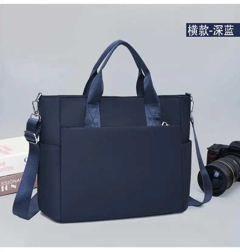 Men's Navy Blue Oxford Storage Tote Bag Large Capacity — feature 16