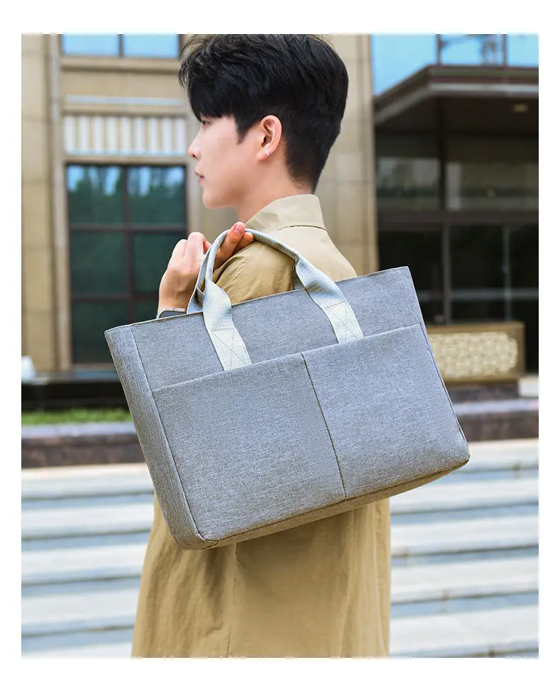 Men's Navy Blue Oxford Storage Tote Bag Large Capacity — feature 29