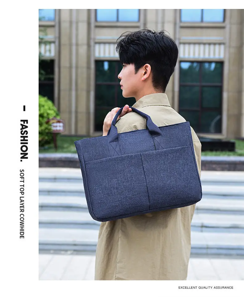 Men's Navy Blue Oxford Storage Tote Bag Large Capacity — feature 31