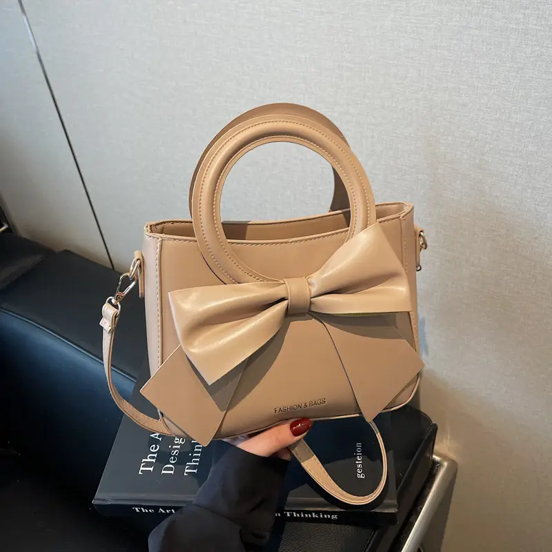 Women's Bow Handbag Crossbody Shoulder Bag Pink Blue Black - Image 10