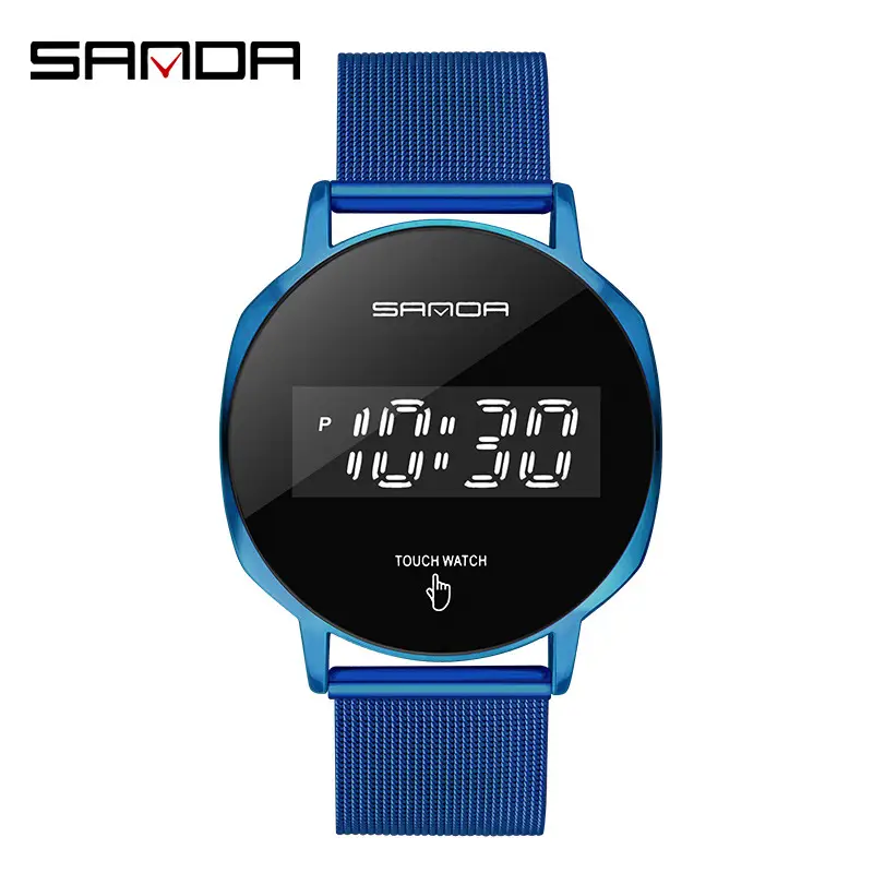 Sanda Touch Screen Watch Gold Mesh Strap Women