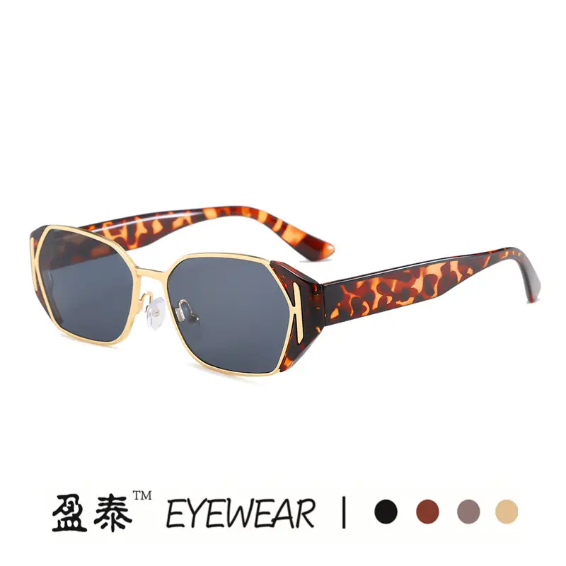 Women Ice Cube Mirror Sunglasses White Gold 2025