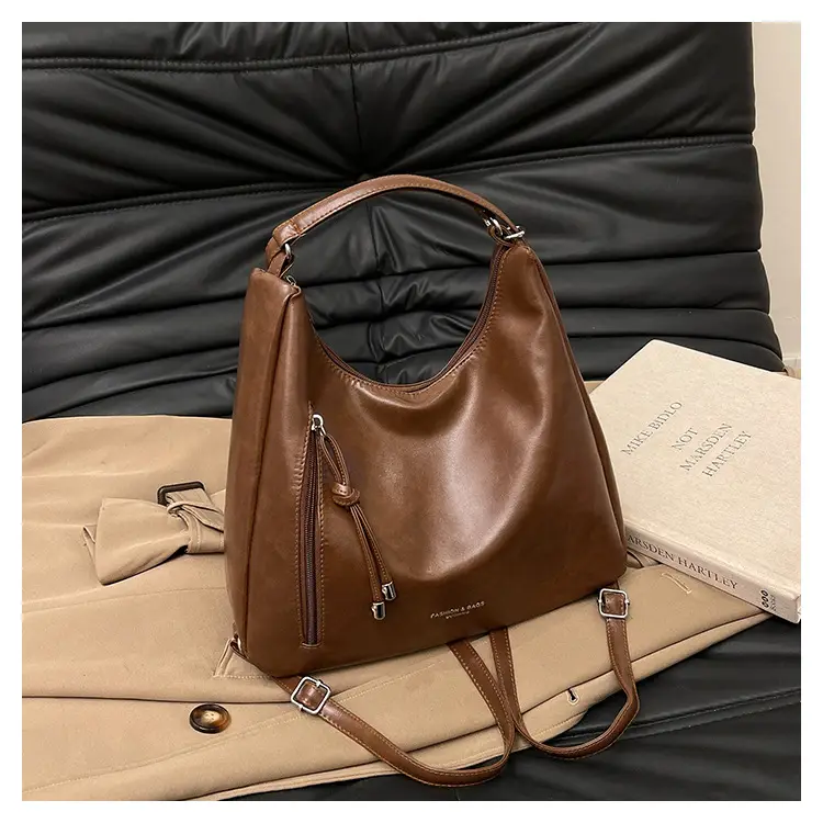 Brown Korean Style Women's Shoulder Tote Bag — feature 18