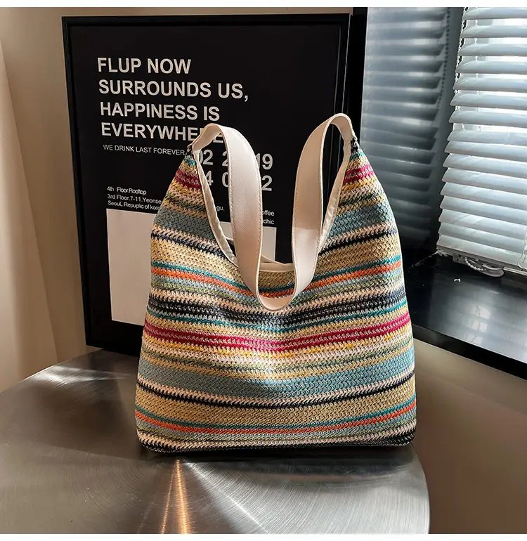 2025 Rainbow Stripe Women's Shoulder Bag — feature 12