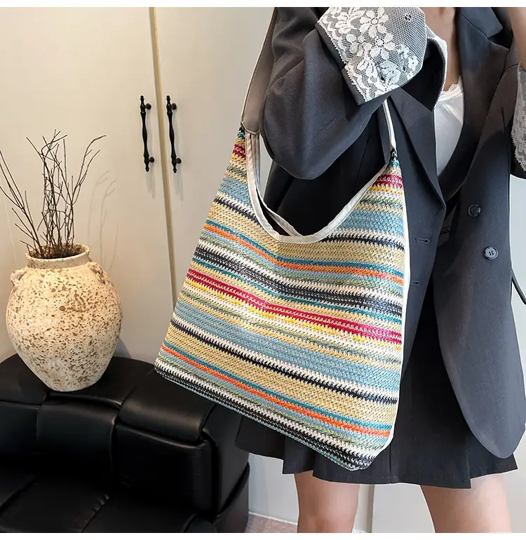 2025 Rainbow Stripe Women's Shoulder Bag — feature 13