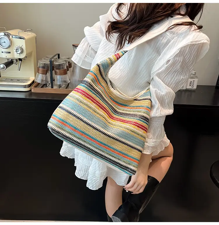 2025 Rainbow Stripe Women's Shoulder Bag — feature 21
