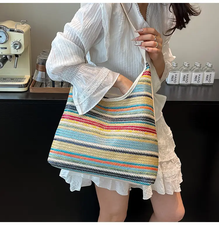 2025 Rainbow Stripe Women's Shoulder Bag — feature 22