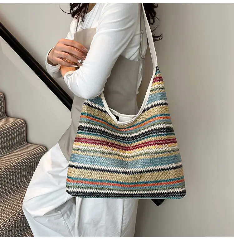2025 Rainbow Stripe Women's Shoulder Bag — feature 23