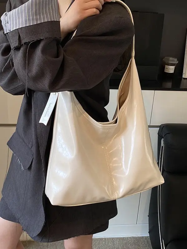 Women Cross-Border Casual Shoulder Tote Bag Cream Spring 2026 - Image 7