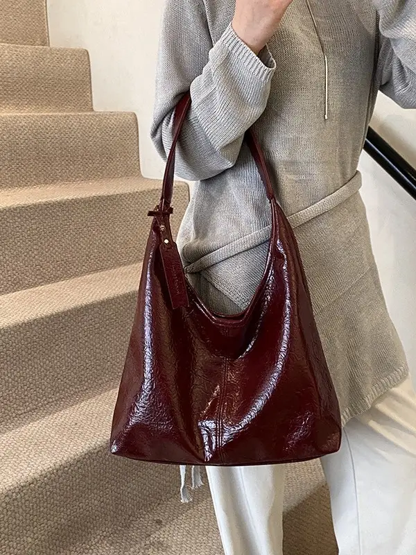 Women Cross-Border Casual Shoulder Tote Bag Cream Spring 2026 - Image 9