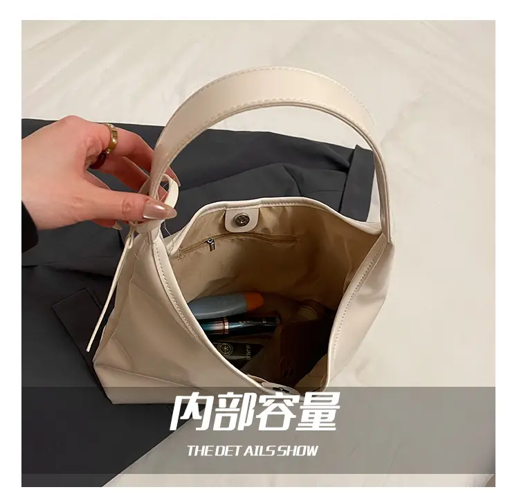 Women Cross-Border Casual Shoulder Tote Bag Cream Spring 2026 — feature 3