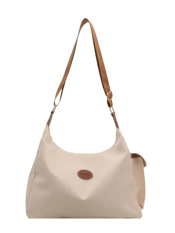 Women's White Oxford Tote Bag Large Capacity Crossbody Shoulder Commuter - Image 10
