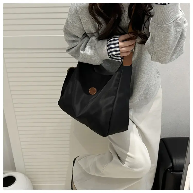 Women's White Oxford Tote Bag Large Capacity Crossbody Shoulder Commuter — feature 21
