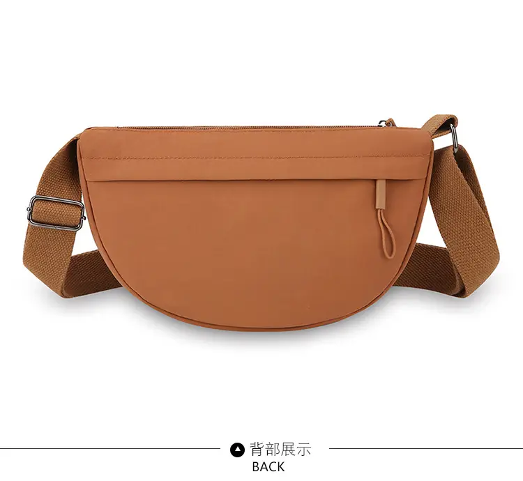 Lightweight Nylon Crossbody Bag Black with Adjustable Strap — feature 31