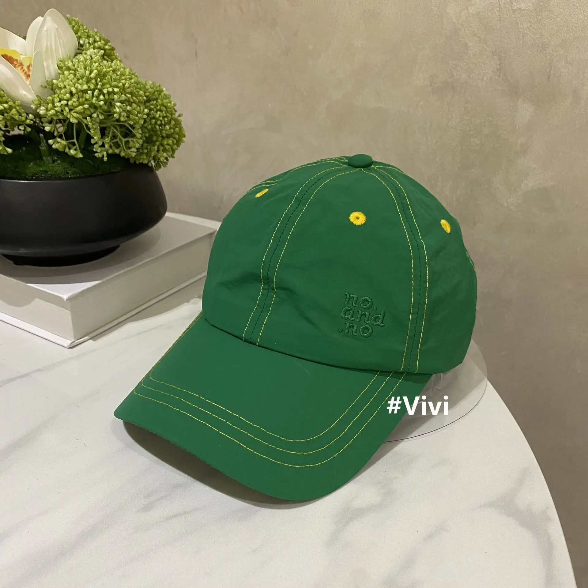 Green Korean Style Baseball Cap for Women Summer