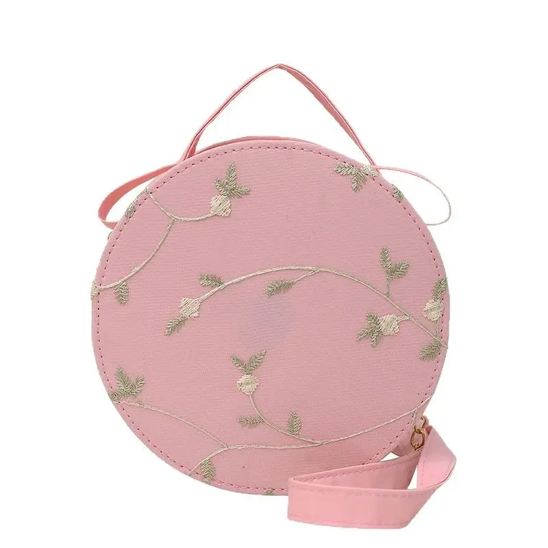 White Embroidered Crossbody Bag for Women